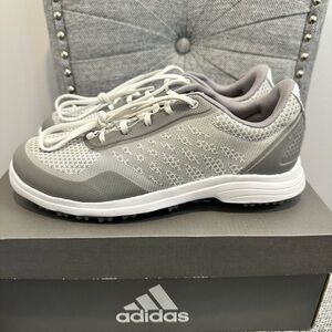 Adidas Women’s AlphaFlex Sport WATERPROOF Golf Shoes, Spikeless White Grey, Sz 6
